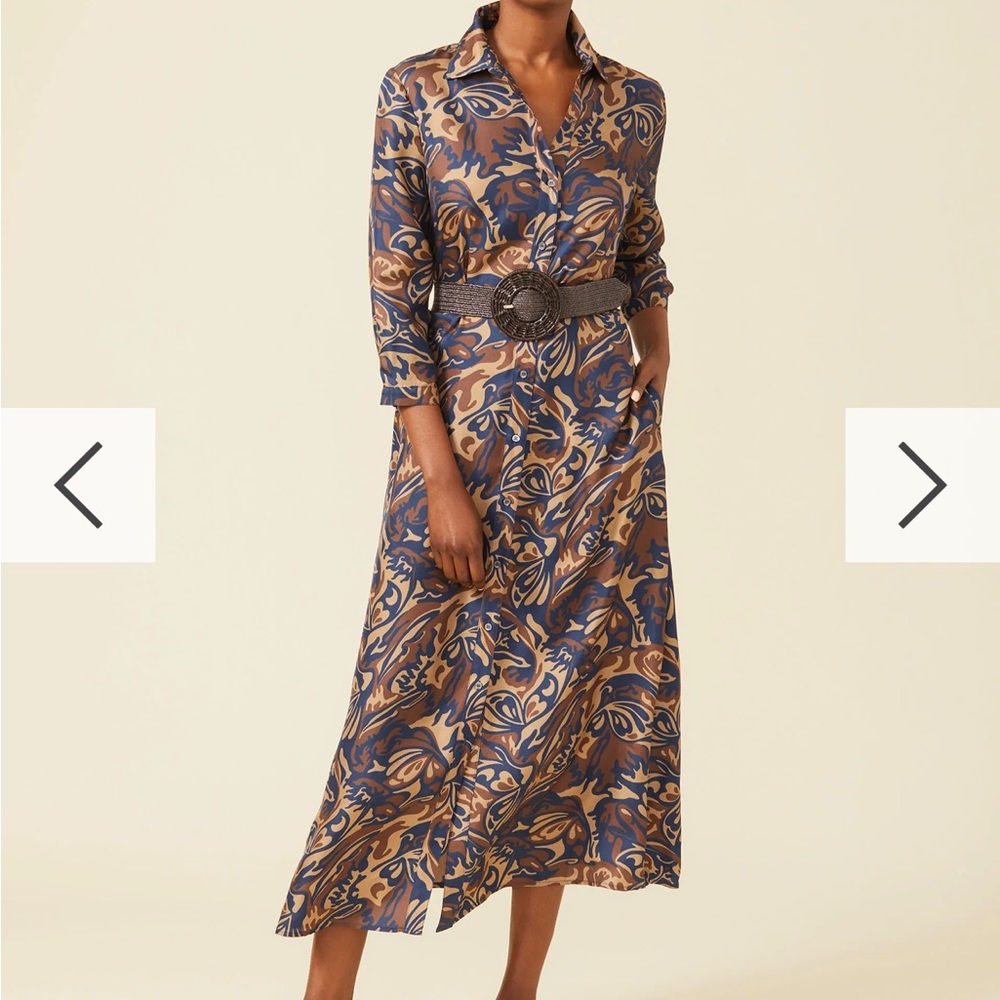 - J. McLaughlin Paloma Silk Dress in Mod Riffle